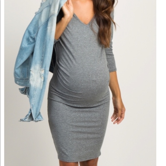 Pinkblush Dresses & Skirts - Pinkblush maternity dress, Grey